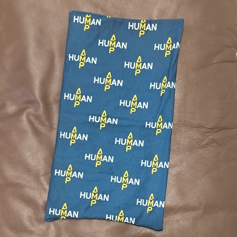 Blue Human Amp Print Scarf Neck Buff